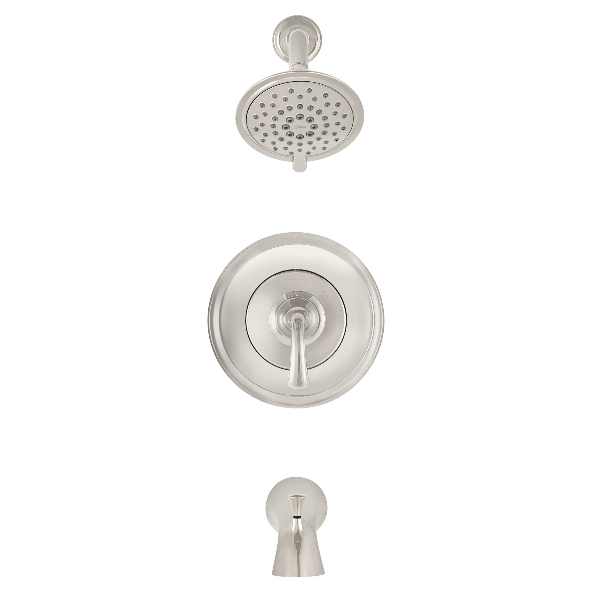 Patience 25 gpm 95 L min Tub and Shower Trim Kit With 3 Function Showerhead Double Ceramic Pressure Balance Cartridge With Lever Handle POLISHED  NICKEL